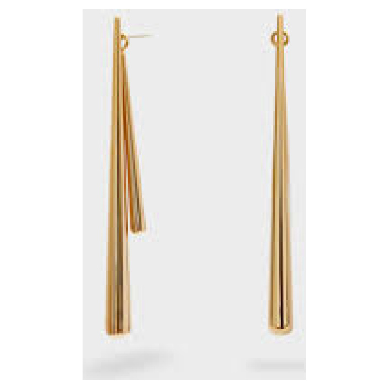 NALI Long two element earrings gold